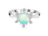 Opal & White Topaz Ring OPL-RDR-1747.