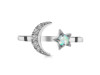 Opal & White Topaz Ring OPL-RDR-1753.