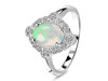 Opal & White Topaz Ring OPL-RDR-1765.