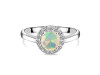 Opal & White Topaz Ring OPL-RDR-1768.