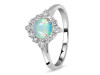 Opal & White Topaz Ring OPL-RDR-1784.