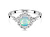 Opal & White Topaz Ring OPL-RDR-1784.