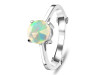 Opal & White Topaz Ring OPL-RDR-1786.