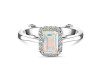Opal & White Topaz Ring OPL-RDR-1787.
