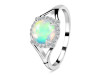 Opal & White Topaz Ring OPL-RDR-1790.