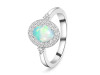 Opal & White Topaz Ring OPL-RDR-1792.