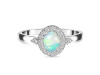 Opal & White Topaz Ring OPL-RDR-1792.