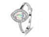 Opal & White Topaz Ring OPL-RDR-1798.