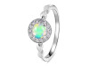 Opal & White Topaz Ring OPL-RDR-1799.