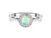 Opal & White Topaz Ring OPL-RDR-1799.
