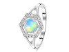 Opal & White Topaz Ring OPL-RDR-1800.