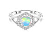 Opal & White Topaz Ring OPL-RDR-1800.