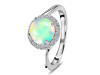 Opal & White Topaz Ring OPL-RDR-1801.