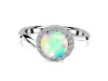 Opal & White Topaz Ring OPL-RDR-1801.