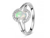 Opal & White Topaz Ring OPL-RDR-1802.