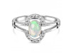 Opal & White Topaz Ring OPL-RDR-1802.