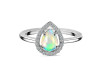 Opal & White Topaz Ring OPL-RDR-1803.