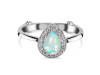 Opal & White Topaz Ring OPL-RDR-1804.
