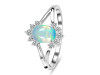 Opal & White Topaz Ring OPL-RDR-1929.