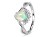 Opal & White Topaz Ring OPL-RDR-1930.
