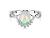 Opal & White Topaz Ring OPL-RDR-1930.