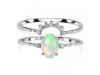 Opal & White Topaz Ring OPL-RDR-1938.