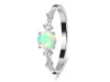 Opal & White Topaz Ring OPL-RDR-1939.