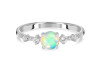 Opal & White Topaz Ring OPL-RDR-1939.