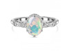 Opal & White Topaz Ring OPL-RDR-2182.