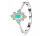 Opal & White Topaz Ring OPL-RR-275.