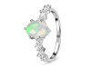Opal & White Topaz Ring OPL-RDR-2241.