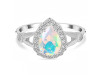 Opal & White Topaz Ring OPL-RDR-2243.