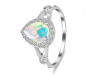 Opal & White Topaz Ring OPL-RDR-2243.