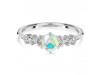 Opal & White Topaz Ring OPL-RDR-2259.