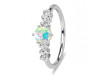 Opal & White Topaz Ring OPL-RDR-2259.