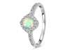 Opal & White Topaz Ring OPL-RDR-2260.