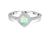Opal & White Topaz Ring OPL-RDR-2260.
