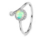 Opal & White Topaz Ring OPL-RDR-2261.