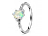 Opal & White Topaz Ring OPL-RDR-2273.