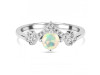 Opal & White Topaz Ring OPL-RDR-2296.