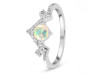 Opal & White Topaz Ring OPL-RDR-2296.