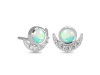 Opal & White Topaz Stud Earring OPL-RE-4.