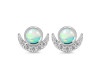 Opal & White Topaz Stud Earring OPL-RE-4.