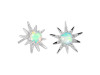 Opal & White Topaz Stud Earring OPL-RE-50.