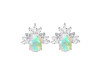Opal & White Topaz Stud Earring OPL-RE-71.