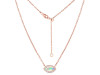 Opal & White Topaz Necklace With Adjustable Slider Lock OPL-RN-61.