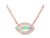 Opal & White Topaz Necklace With Adjustable Slider Lock OPL-RN-61.