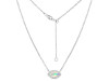 Opal & White Topaz Necklace With Adjustable Slider Lock OPL-RN-61.