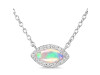 Opal & White Topaz Necklace With Adjustable Slider Lock OPL-RN-61.