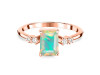 Opal & White Topaz Ring OPL-RR-139.